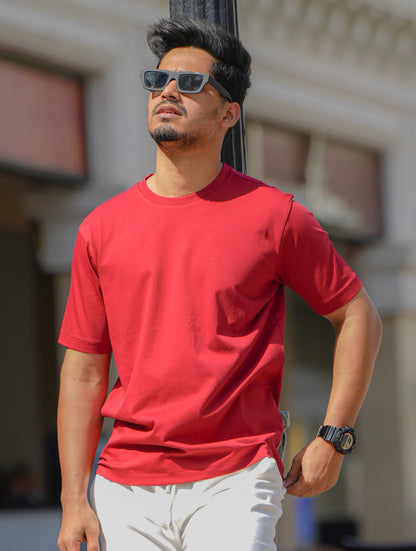 maroon colour t shirt for men